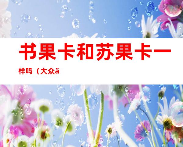 书果卡和苏果卡一样吗(大众书局书果卡能在苏果用吗)