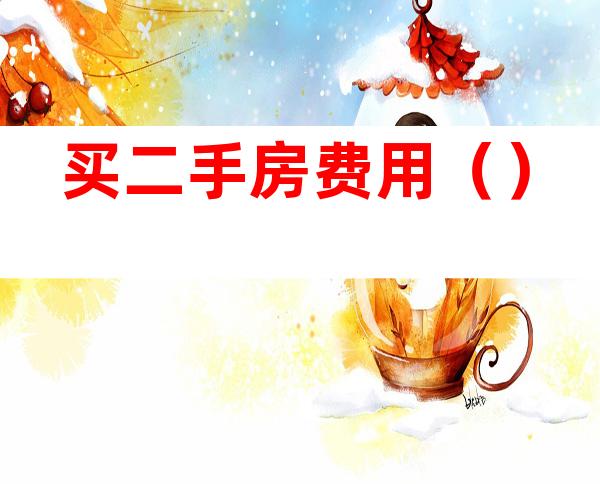 买二手房费用()