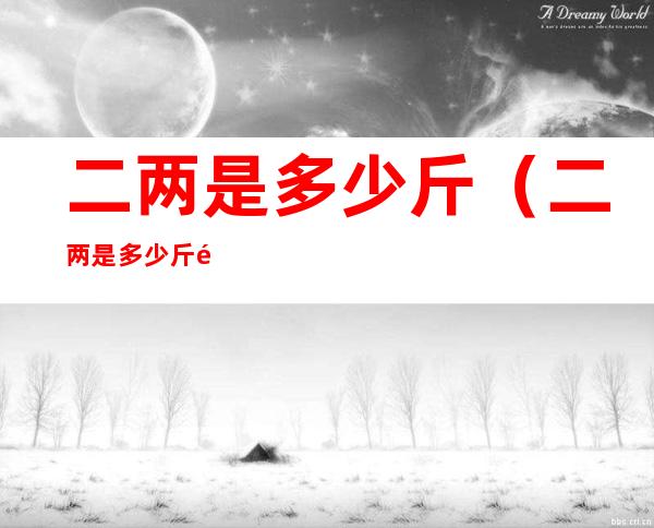 二两是多少斤(二两是多少斤酒)