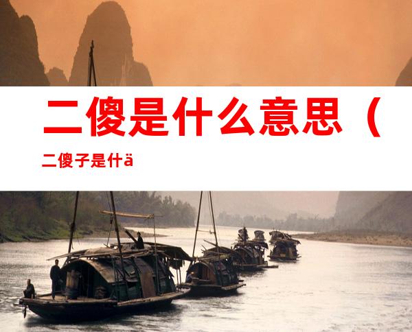 二傻是什么意思（二傻子是什么意思?）