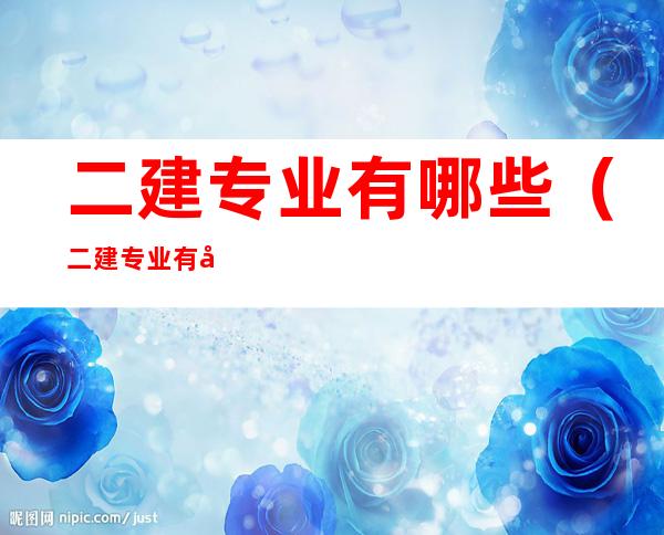 二建专业有哪些(二建专业有哪些专业可以考)