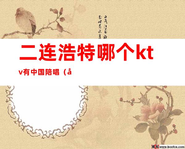 二连浩特哪个ktv有中国陪唱(呼和浩特哪个ktv有陪唱的)