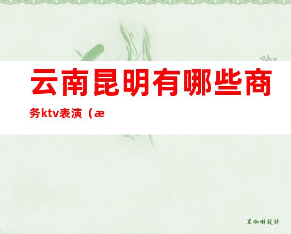 云南昆明有哪些商务ktv表演（昆明KTV有哪些）