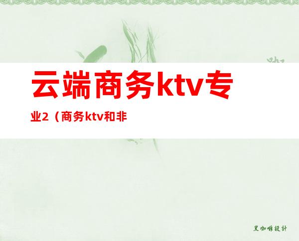 云端商务ktv专业2(商务ktv和非商务ktv)