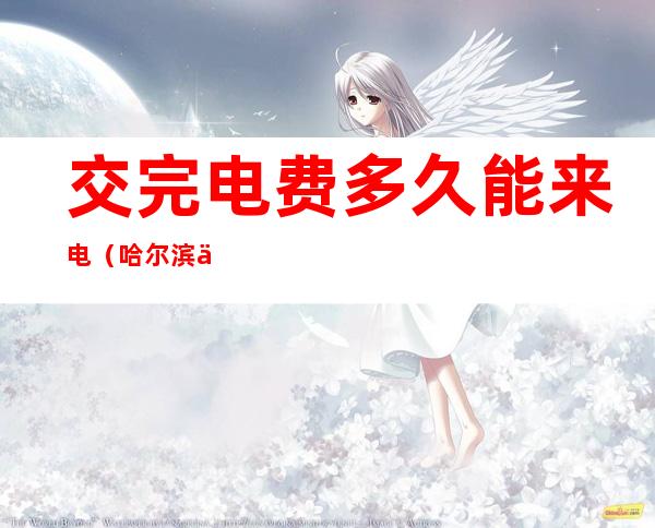 交完电费多久能来电(哈尔滨交完电费多久能来电)
