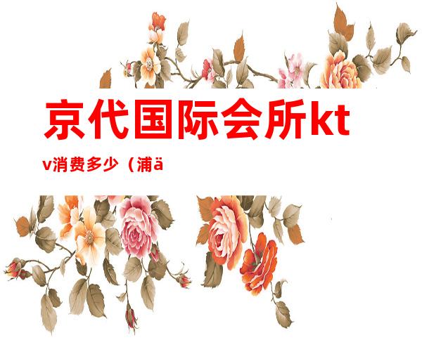 京代国际会所ktv消费多少(浦京国际ktv)