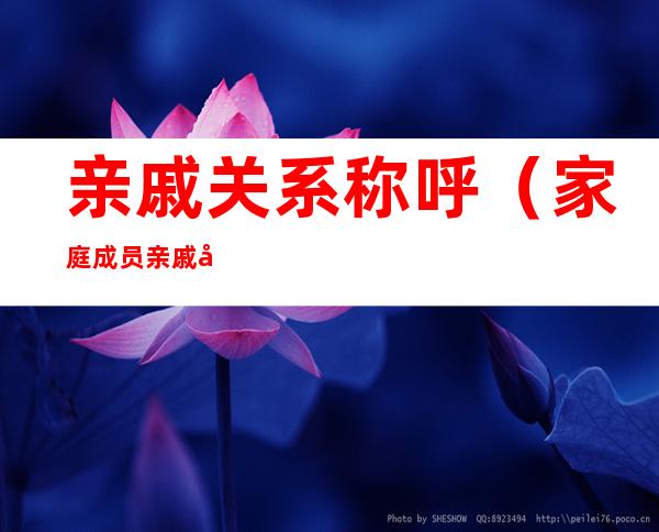 亲戚关系称呼(家庭成员亲戚关系称呼)