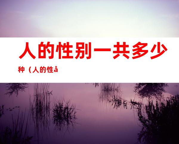 人的性别一共多少种（人的性别一共多少种符号表示）