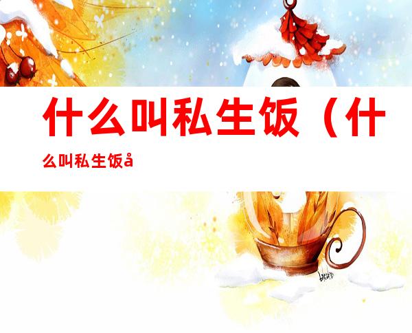 什么叫私生饭（什么叫私生饭值机）