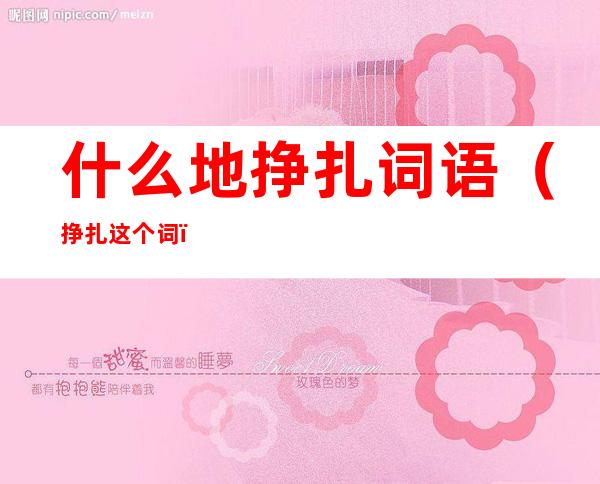 什么地挣扎词语(挣扎这个词)