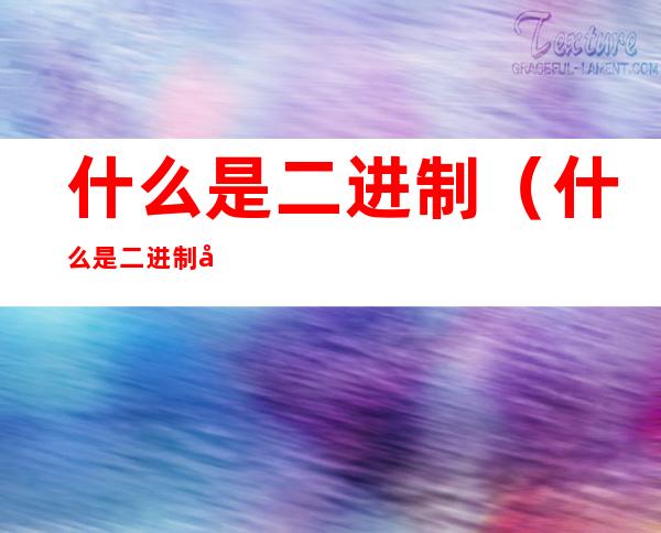 什么是二进制(什么是二进制十进制十六进制)