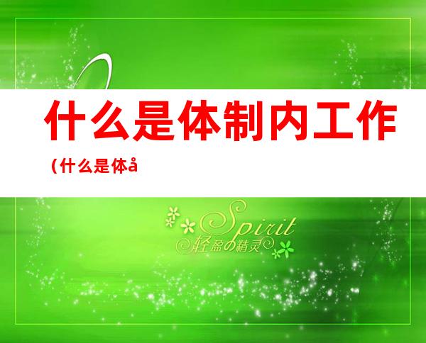什么是体制内工作(什么是体制内工作,包括铁路预算员么)