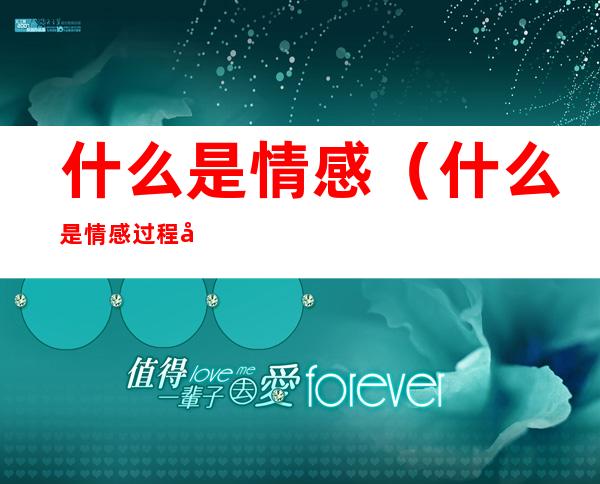 什么是情感（什么是情感过程和意志过程）