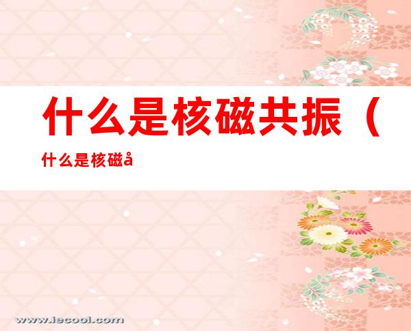 什么是核磁共振(什么是核磁共振氢谱图)