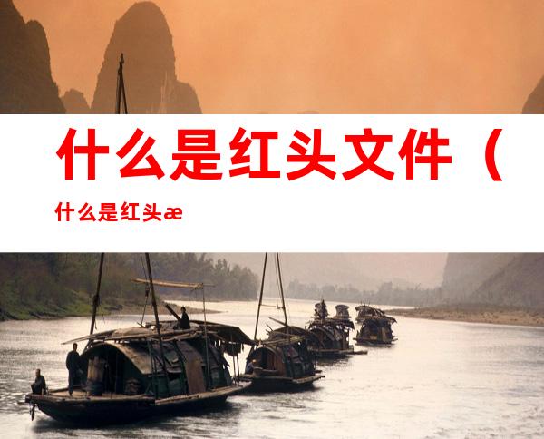 什么是红头文件(什么是红头文件什么是白头文件)