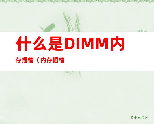 什么是DIMM内存插槽（内存插槽dimm2）