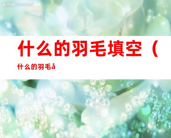 什么的羽毛填空(什么的羽毛填空词语abb)