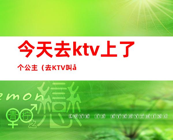 今天去ktv上了个公主(去KTV叫公主)