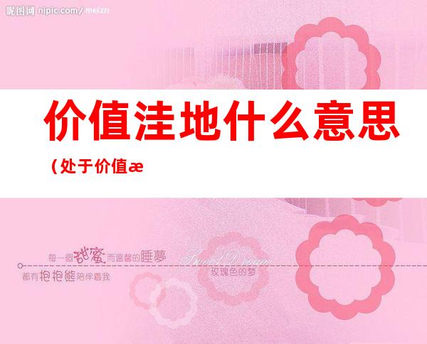 价值洼地什么意思(处于价值洼地什么意思)