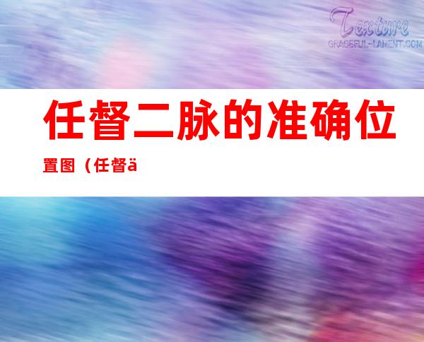 任督二脉的准确位置图(任督二脉的准确位置图人体)