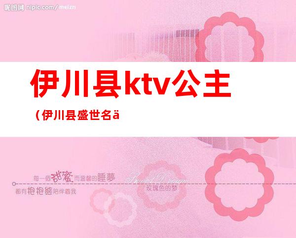 伊川县ktv公主(伊川县盛世名人ktv)
