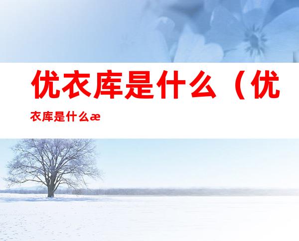 优衣库是什么(优衣库是什么意思?)