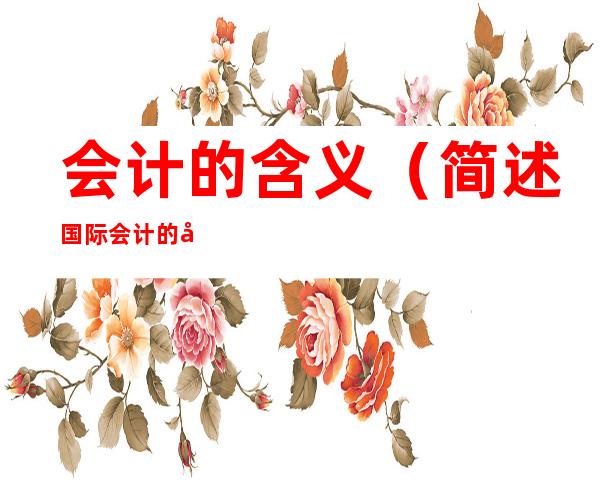 会计的含义(简述国际会计的含义)