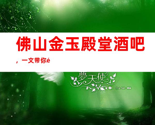 佛山金玉殿堂酒吧,一文带你重新了解这家店详情