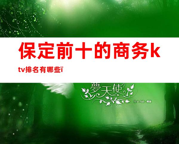 保定前十的商务ktv排名有哪些(保定夜场ktv都有哪些)
