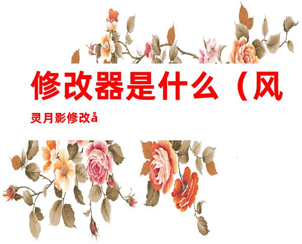 修改器是什么(风灵月影修改器是什么)