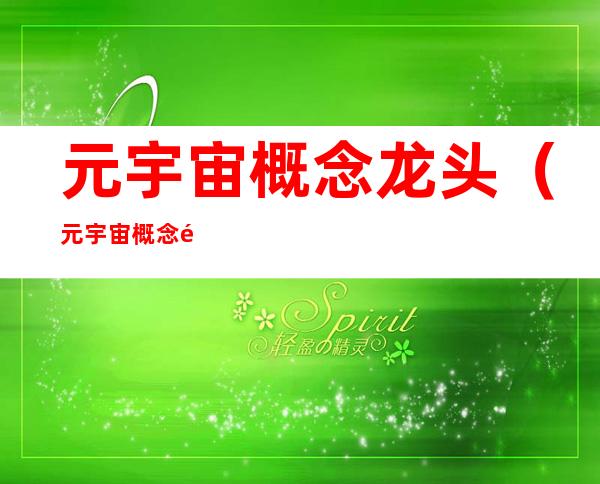 元宇宙概念龙头(元宇宙概念龙头股票代码)