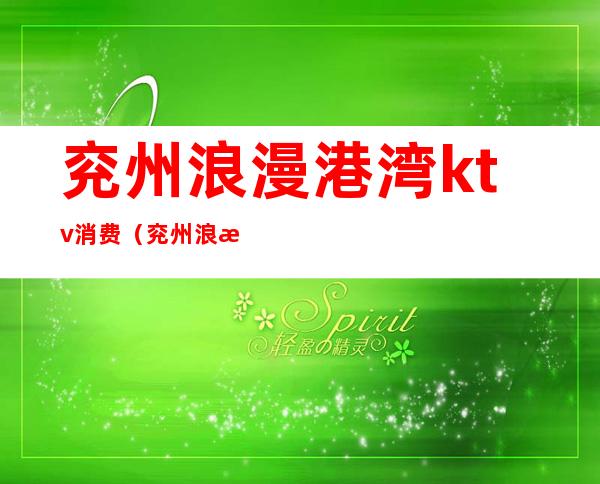 兖州浪漫港湾ktv消费（兖州浪漫港湾ktv消费怎么样）