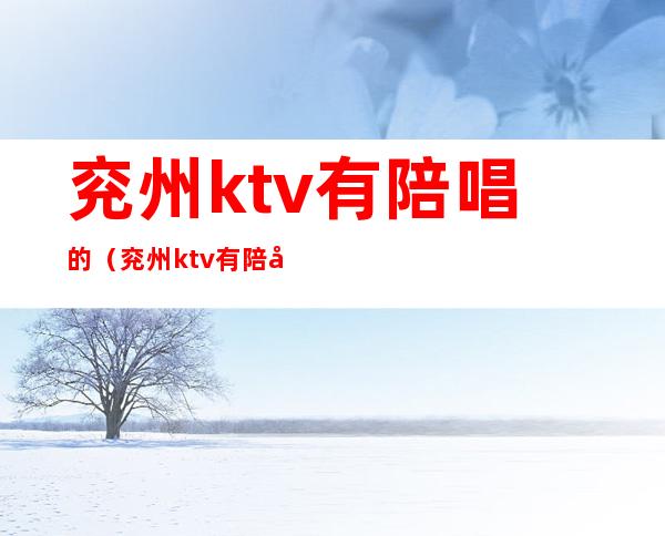 兖州ktv有陪唱的(兖州ktv有陪唱的地方吗)