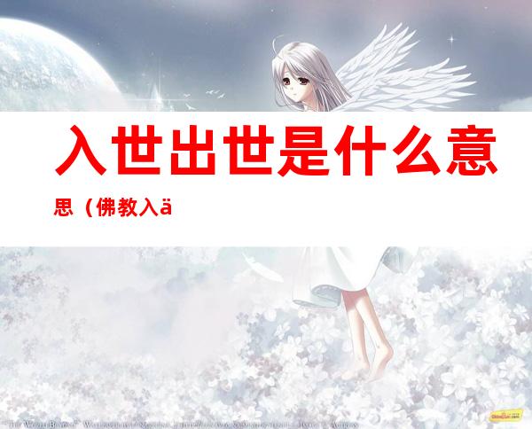 入世出世是什么意思(佛教入世出世是什么意思)