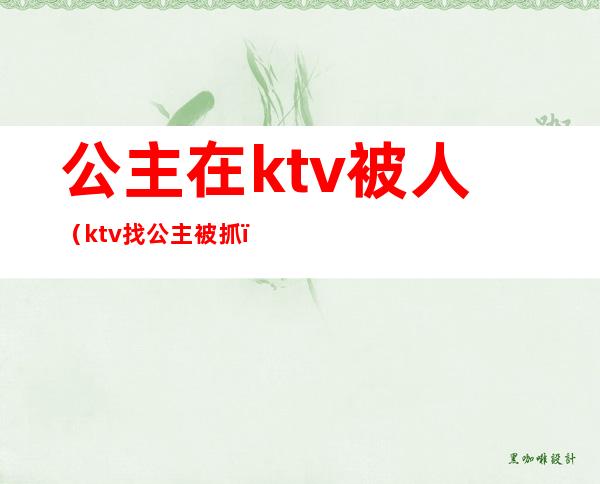 公主在ktv被人(ktv找公主被抓)
