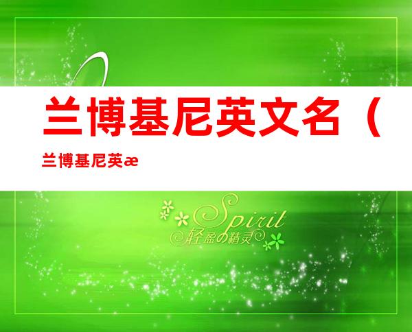 兰博基尼英文名（兰博基尼英文名缩写）