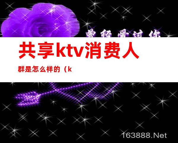 共享ktv消费人群是怎么样的(ktv共享经济)