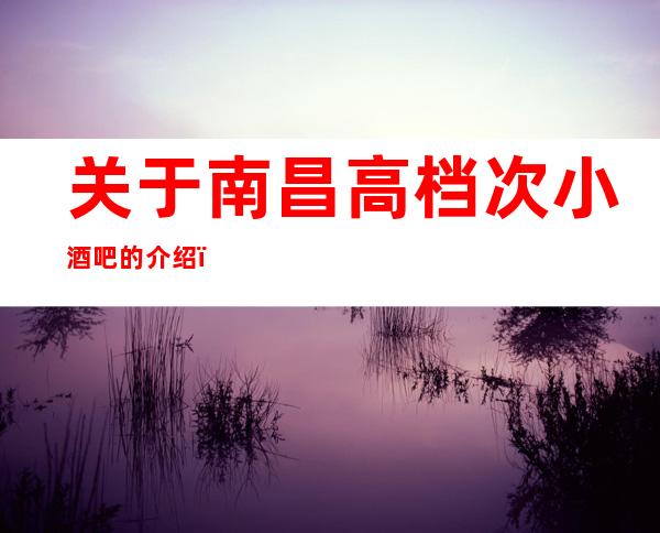 关于南昌高档次小酒吧的介绍,南昌更高酒吧卡座预订
