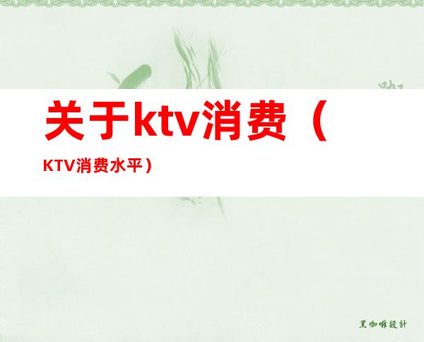 关于ktv消费(KTV消费水平)
