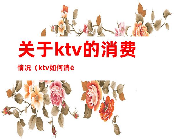 关于ktv的消费情况(ktv如何消费的)