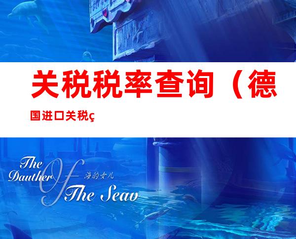 关税税率查询(德国进口关税税率查询)