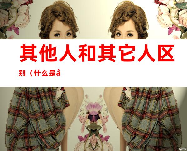 其他人和其它人区别(什么是其他人)