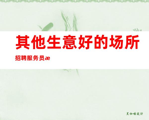 其他生意好的场所招聘服务员/日收入12/年底了还在找场子