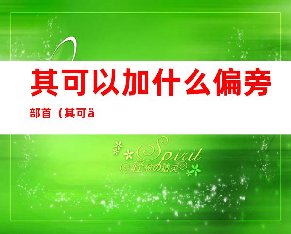 其可以加什么偏旁部首(其可以加什么偏旁部首组词)