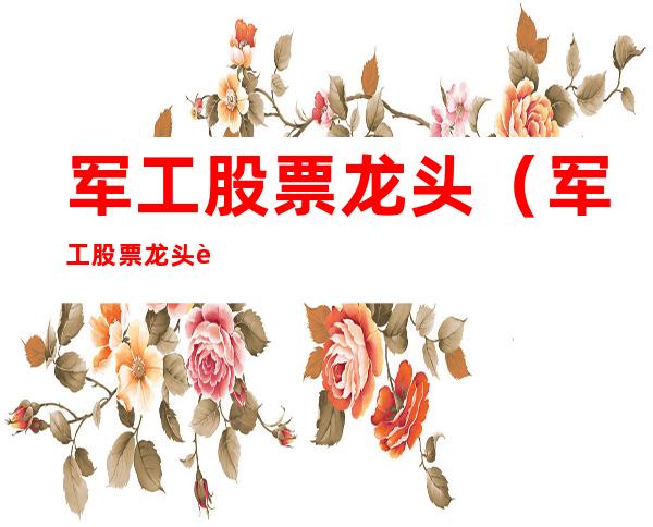军工股票龙头(军工股票龙头股排名前十代码)