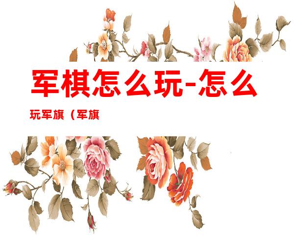 军棋怎么玩-怎么玩军旗(军旗怎么下军棋)