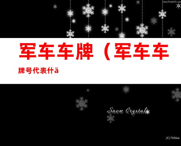 军车车牌(军车车牌号代表什么意思)