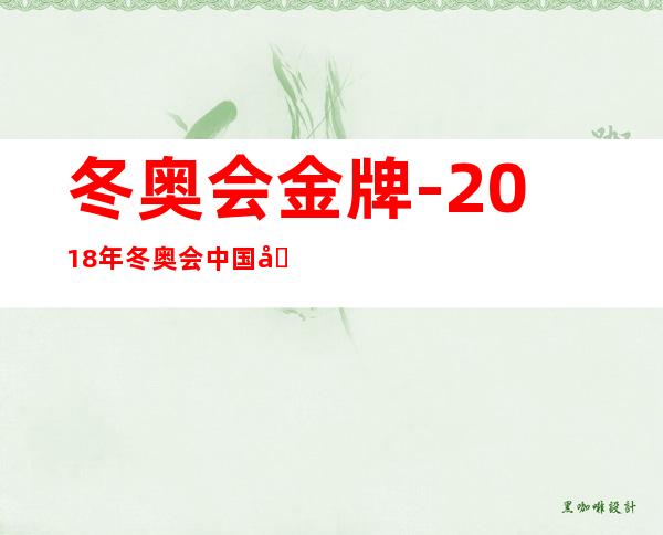 冬奥会金牌-2018年冬奥会中国几枚金牌