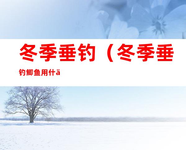 冬季垂钓（冬季垂钓鲫鱼用什么饵料）
