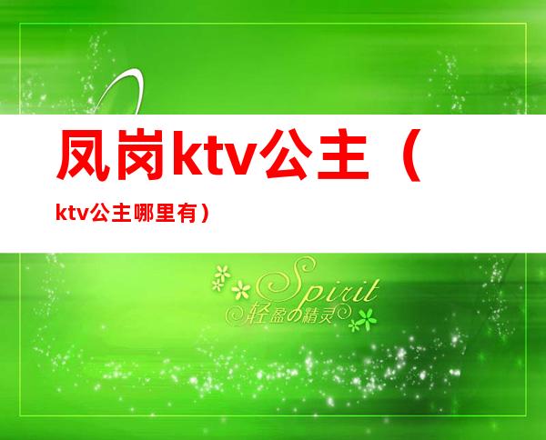 凤岗ktv公主(ktv公主哪里有)